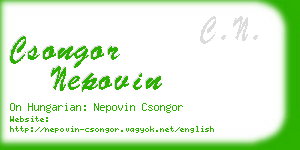 csongor nepovin business card